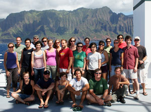 Photo of 2008 Agouron participants on board the R/V Kilo Moana.